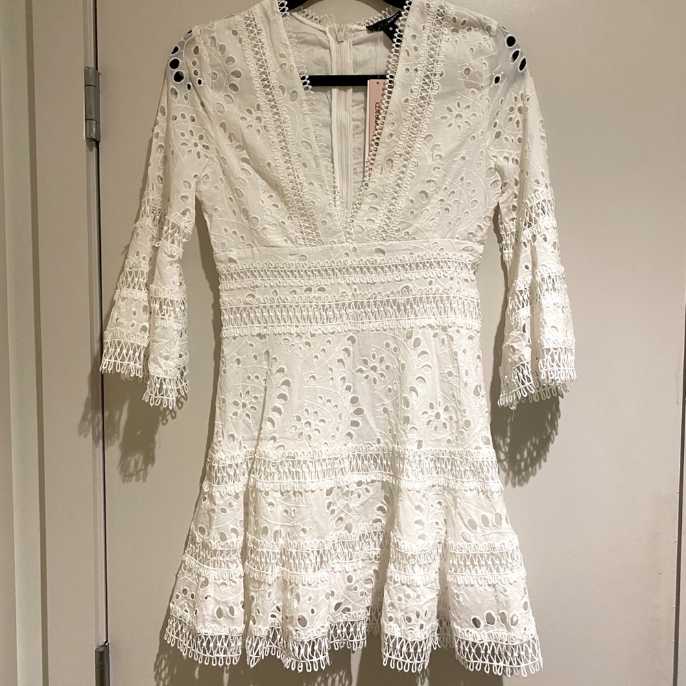 AQUA white dress NWT XS